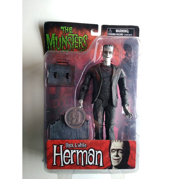 The Munsters Black & White Herman Munster Exclusive Edition Horror Halloween - Picture 2 of 10